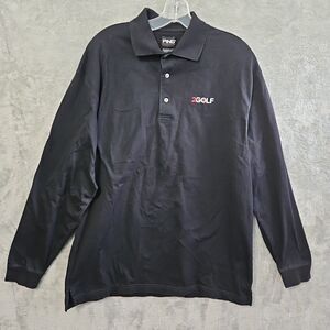 Ping Collection Men's Med Black 2Golf Shirt Long Sleeve shirt UV protection